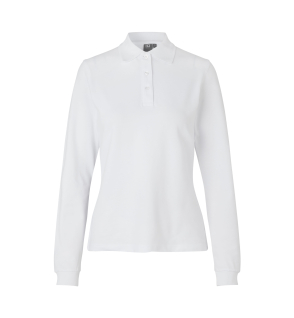 Langærmet poloshirt | stretch | dame